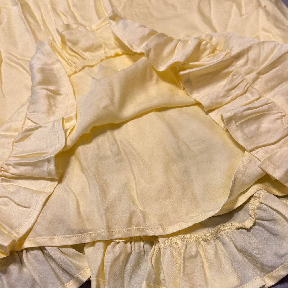 Yellow Satin Slip Dress - Picture 2 of 6